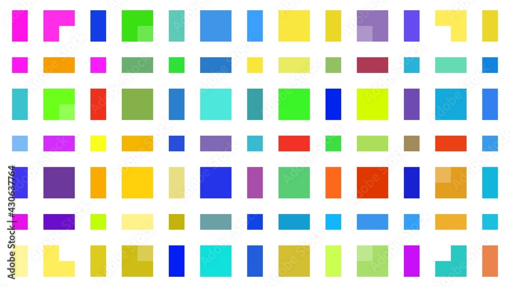 Random colorful squares and circles, abstract background and texture Random colorful squares and circles, abstract background and texture