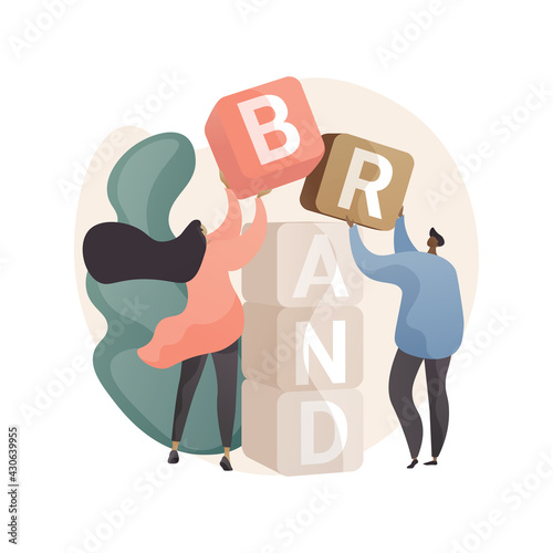 Brand building abstract concept vector illustration.
