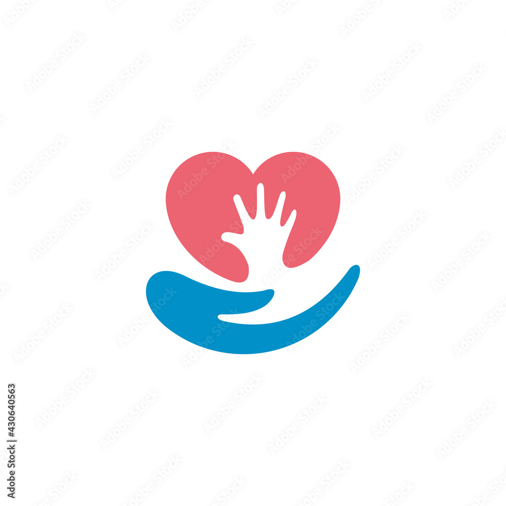 Child love and care logo template ready for use Child love and care logo template ready for use
