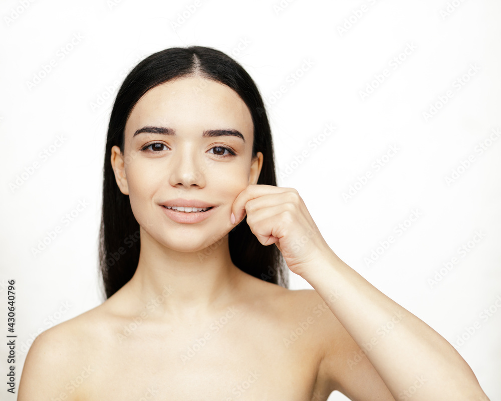 Young beautiful glamour woman face Young beautiful glamour woman face