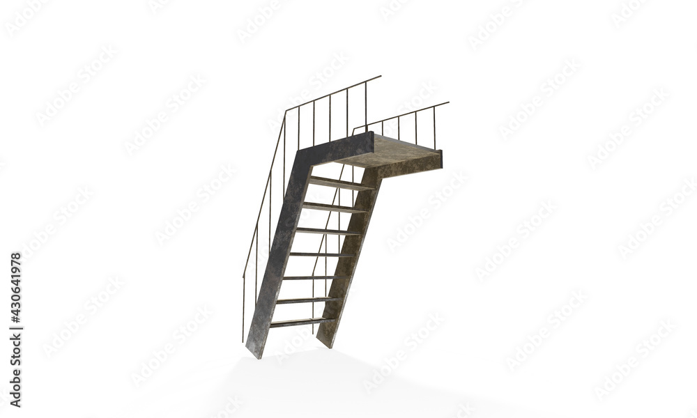 simple stair display. 3D rendering simple stair display. 3D rendering