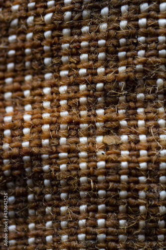 Sackcloth. Photo of a fabric with a shallow depth of field. For background, backdrop decoration.