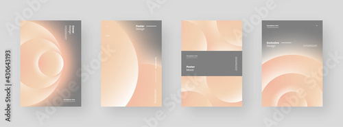 Abstract set Placards, Posters, Flyers, Banner Designs. Light and shadow illustration on vertical A4 format. 3d geometric shapes. Decorative neumorphism backdrop. Eps10