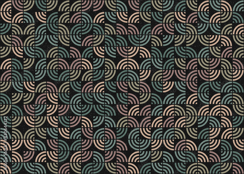 Fototapeta premium Abstract Geometric Pattern generative computational art illustration