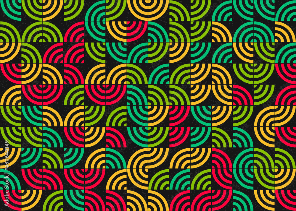 Fototapeta premium Abstract Geometric Pattern generative computational art illustration