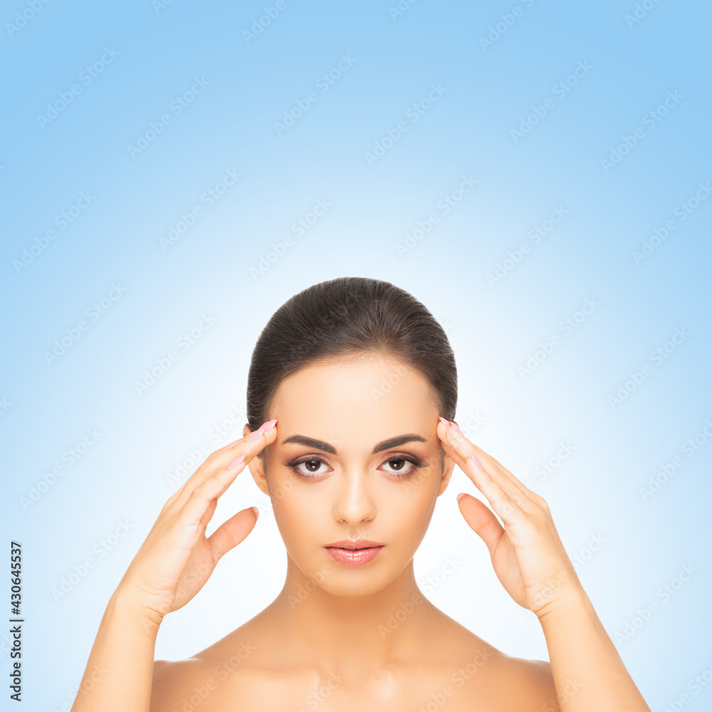 Close-up beauty portrait of young and beautiful Asian woman. Skincare, makeup and cosmetology. Close-up beauty portrait of young and beautiful Asian woman. Skincare, makeup and cosmetology.