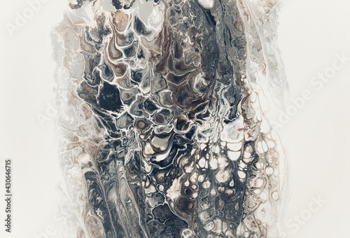 Foto Black and beige abstract acrylic art