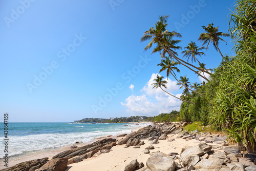 Tropical beach on a sunny summer day.