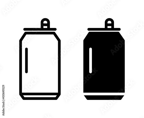 Soda can icon, aluminum cans. Vector illustration.