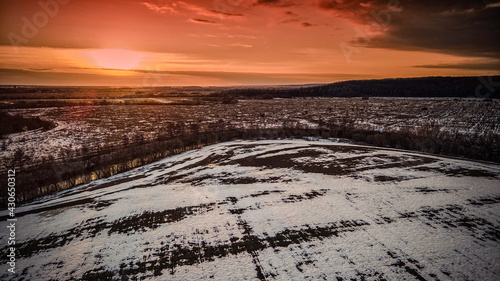 aerial photos of early spring in the Penza region