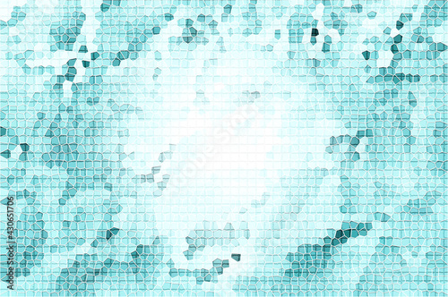 Mosaic background. The mosaic crumbles in different directions. Beautiful texture