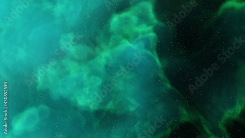 nebula gas cloud in deep outer space, colorful space background with stars, 3d render