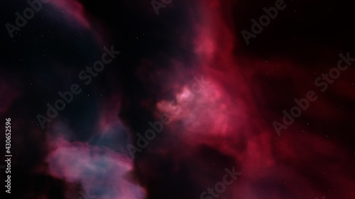 nebula gas cloud in deep outer space, colorful space background with stars, 3d render © ANDREI