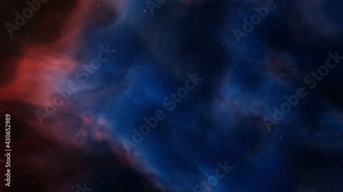 nebula gas cloud in deep outer space  colorful space background with stars  3d render