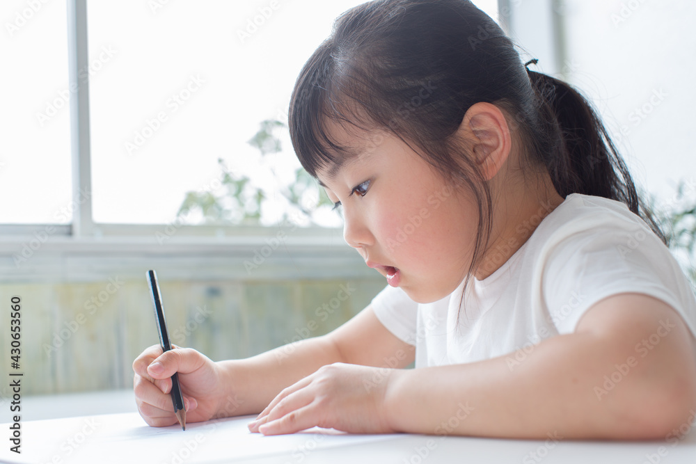 勉強をする子供 勉強をする子供