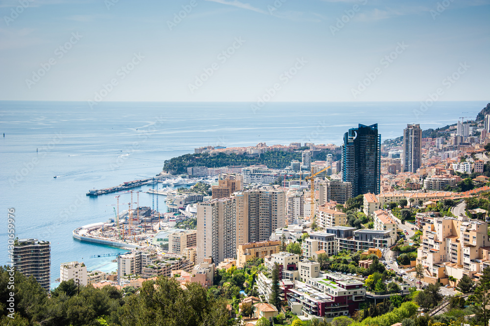 Monte Carlo, Monaco bird view during Grand Prix History.