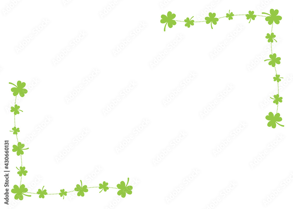 St. Patrick's Day Border, Saint Patrick's Day Frame, St. Patrick's Day Background, Clover Frame, Leaf Frame, Four Leaf Clover Border Frame, Vector Illustration Background St. Patrick's Day Border, Saint Patrick's Day Frame, St. Patrick's Day Background, Clover Frame, Leaf Frame, Four Leaf Clover Border Frame, Vector Illustration Background