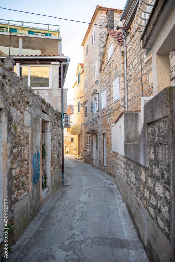 Obraz premium Buildings in Lozisca . Brac island. Croatia
