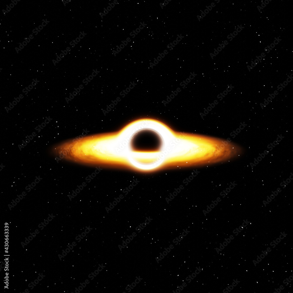 Fototapeta premium Black holes 3d rendering. Art black hole background. Dark dimension. Mysterious dimension. Wormhole.