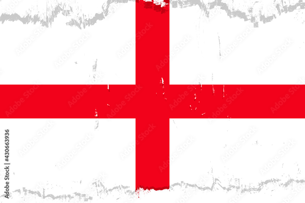 Obraz premium Flag of England, banner with grunge brush