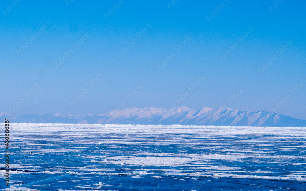 Beautiful winter views of Lake Baikal