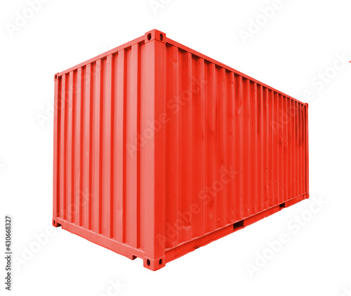 Red box container close up