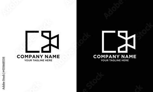 Initial Letter C with Filmstripes for Movie Production logo design