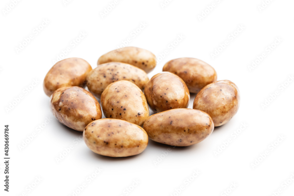 Sweet chocolate almonds. Chocolate eggs. Sweet chocolate almonds. Chocolate eggs.