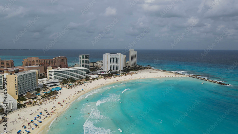 aerial view of the caribbean sea