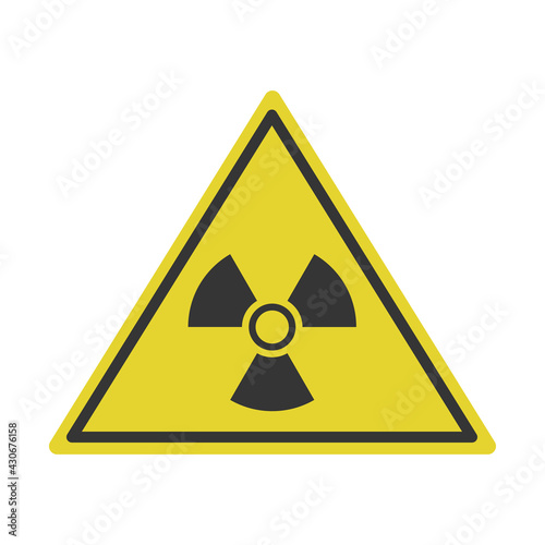 Dangerous icon radioactivity atom warning vector illustration design isolated