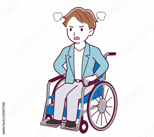 車椅子に乗った男の子