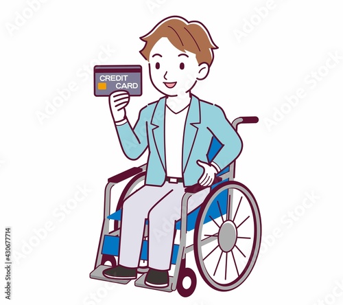 車椅子に乗った男の子