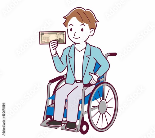 車椅子に乗った男の子