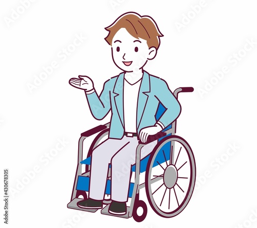 車椅子に乗った男の子