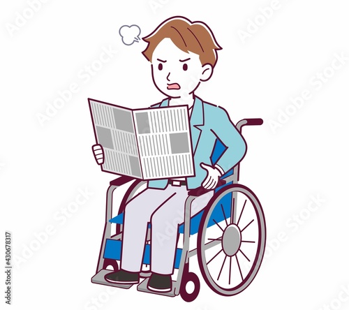 車椅子に乗った男の子