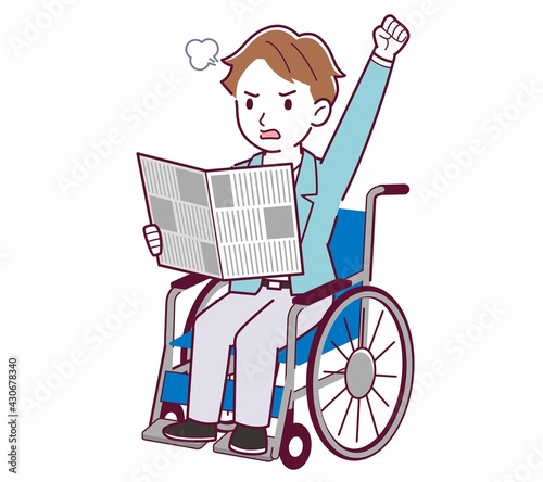 車椅子に乗った男の子