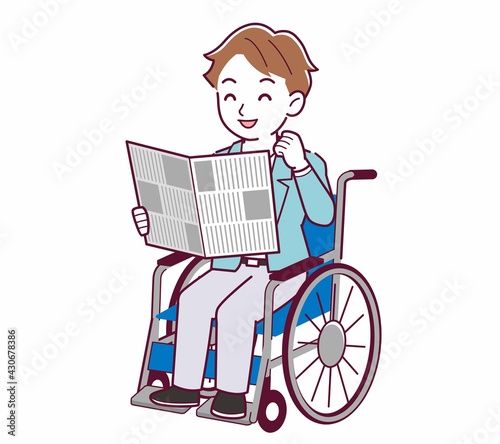 車椅子に乗った男の子