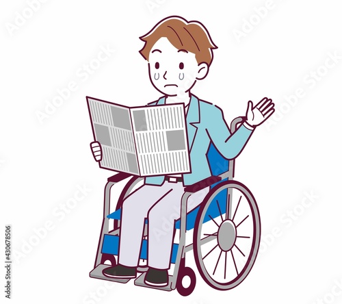 車椅子に乗った男の子