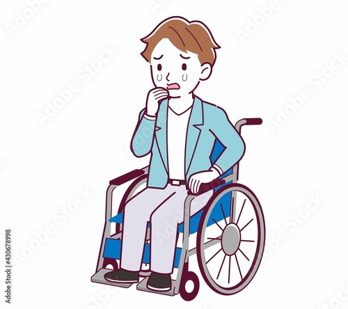 車椅子に乗った男の子