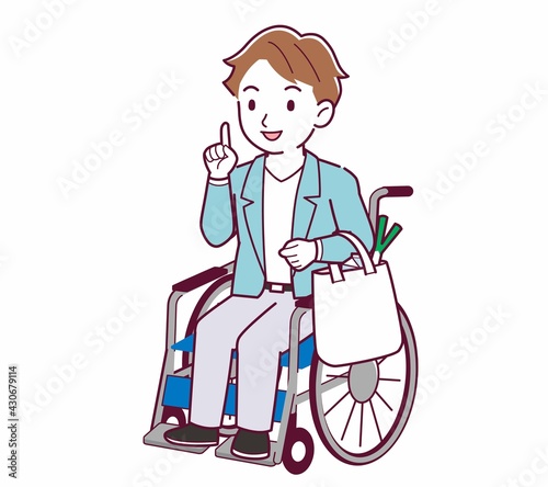 車椅子に乗った男の子
