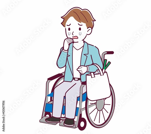 車椅子に乗った男の子