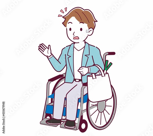 車椅子に乗った男の子