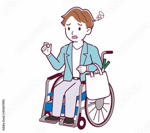 車椅子に乗った男の子