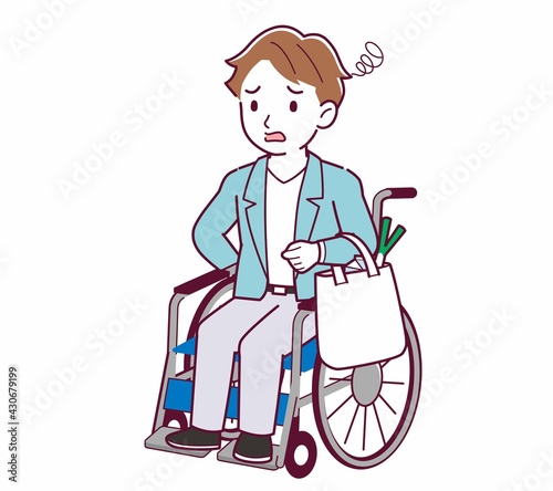車椅子に乗った男の子