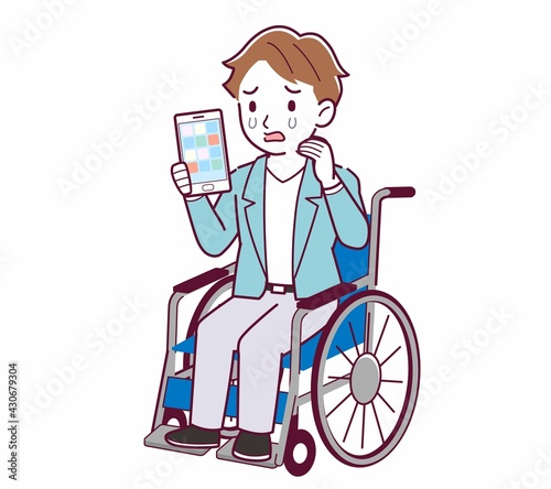 車椅子に乗った男の子