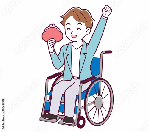 車椅子に乗った男の子