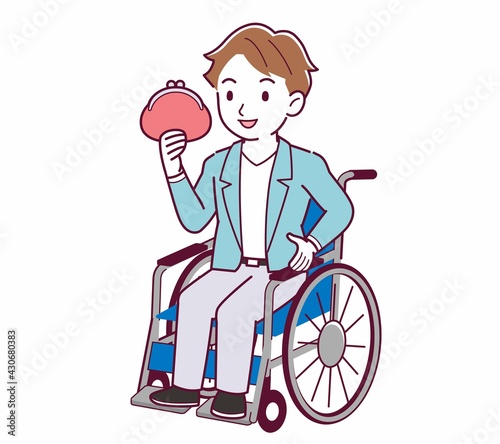 車椅子に乗った男の子