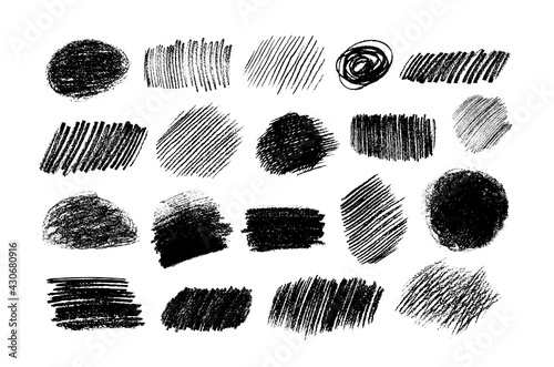 Pencil hatching grunge banners and textures