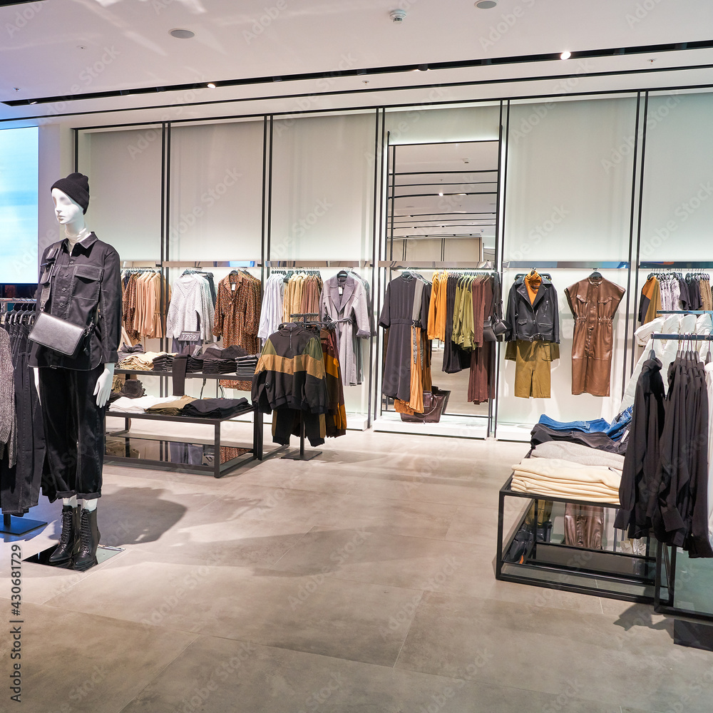 MOSCOW, RUSSIA SEPTEMBER 14, 2019 interior shot of Lime store at