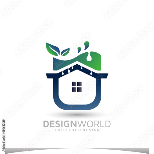restore asphalt shingles with a bio-based soy product vector logo design template.
